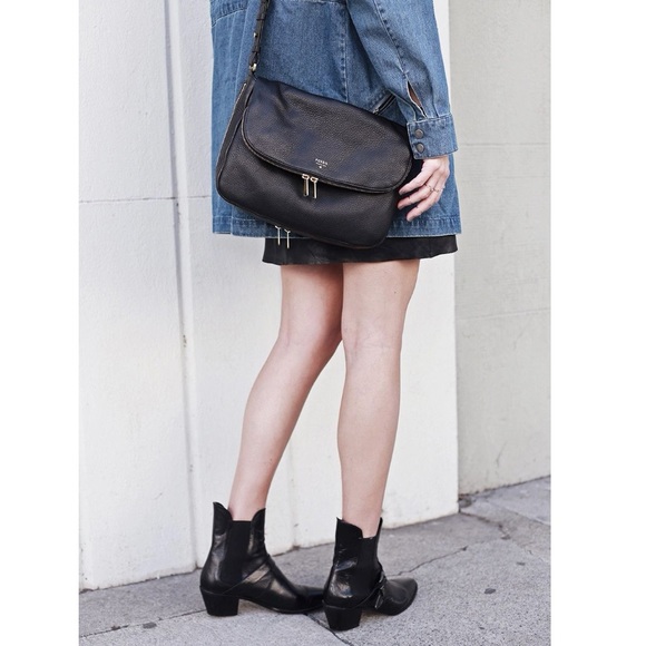 Fossil Handbags - Fossil Black Preston Flap Crossbody Bag